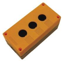 EKF Корпус КП101 пластиковый 1 кнопка желтый  cpb-101-o
