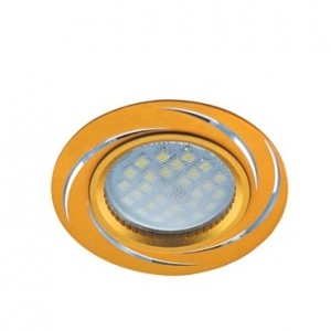 Ecola DL3181 MR16 GU5.3 св-к литой матовый Золото/Алюм Вихрь FG1607EFF