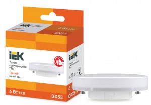 IEK Лампа св/д T75 таблетка 6W(540lm) 3000К 2K GX53 LLE-T80-6-230-30-GX53