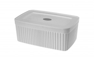 Корзинка с крышкой 2,5л (23*15*9см) Velvet, светло-серый 433238838 Econova/Бытпласт
