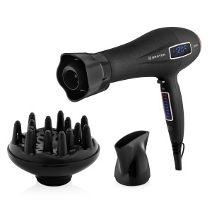 Фен BRAYER 3001BR, 2,2кВт, 6cкор, 8режимов, LED дисплей, торнадо 360, холодн.воздух, шнур 1,8м