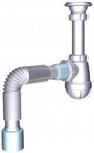 Aquant Сифон д/умывальника 1 1/4" х 40 с гибкой трубой 40х50, S1010-35-MR (S1010-35)