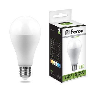 Feron ЛОН A65 E27 20W(1800lm) 4000K 4K матовая 135x65, LB-98 25788