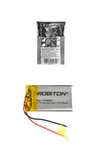 Ак-р Robiton Li-Po LP502035 3.7В 300мАч PK1, 14899