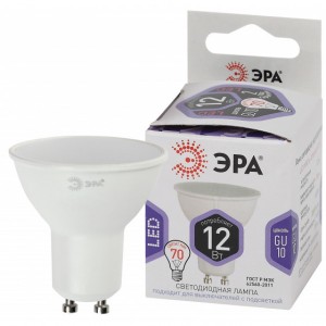 ЭРА стандарт MR16 GU10 220V 12W(880lm) 6000K 6K 50х48 LED MR16-12W-860-GU10