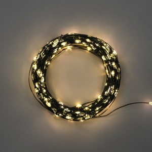 Гирлянда-нить Роса 200LED, теплый белый, 20м, зеленый шнур IP20 NEON-NIGHT 303-266