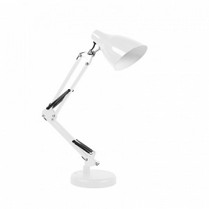 General GTL-054 св-к настольный 60W E27 h600 металл/пластик loft белый на основ+струбц 2в1 800154