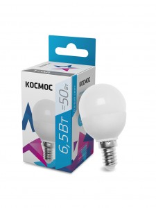 Космос шар  E14 6,5W (6W) (480lm) 4500K 4K матов. 79x45 LkecLED6.5wGL45E1445