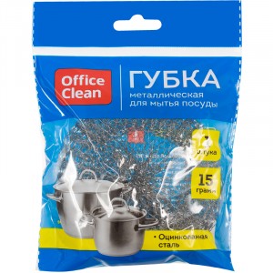 Губка для посуды металл, 9*3см, 248558 OfficeClean