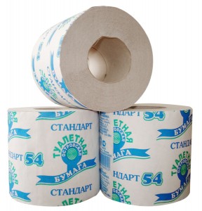 Бумага туалетная 38м. 1сл. (24рул/уп) серая, втулка ОСТРОВСКАЯ 548838