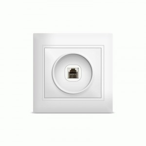 UNIVersal Севиль роз. телеф. СУ 1 мест. бел. (керам. осн., RJ11) новый дизайн С0034