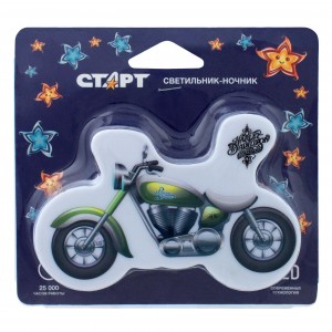 СТАРТ ночник NL 3LED Мотоцикл, зеленый, 220V с выкл.
