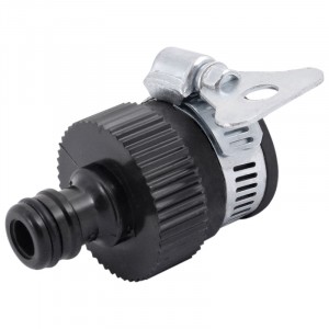 Соединитель с хомутом кран-шланг G1/2"-3/4" (13-19мм) пластик,  BL, Park HL024 /330071