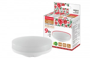 TDM GX53 9W(720lm) 3000K 2K GX53-9Вт-230В-3000К-Э 75x26 Народная (10!) SQ0340-1521