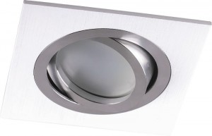 Feron св-к встр.квадрат 50W MR16 G5.3 белый металл поворотный 92x92x25 DL2801 32637