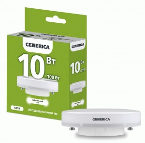 IEK GENERICA GX53 св/д 10W(1000lm) 4000K 4K73x26 матов.  LL-T80-10-230-40-GX53-G