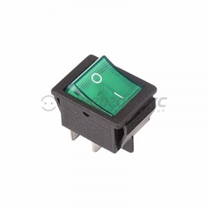 REXANT выкл. клавишный 250V 16А (4с) ON-OFF зеленый инд. (RWB-502,SC-767,IRS-201-1)(10!)36-2332