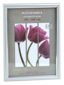 Фоторамка Interior Office пластик 590/1 21х30 матовое серебро 8390