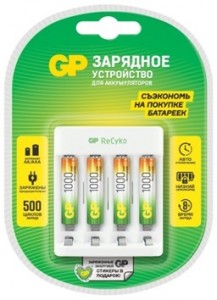 З/у GP R03/R6x2/4  (+акк.4xR03x1000mAh) E411/100AAAHCCS-2CR1
