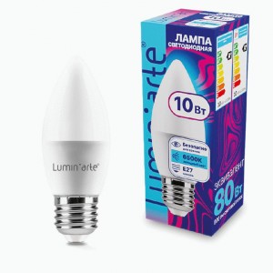 Lumin'arte лампа св/д ЛОН C37 10W E27 (800lm) 6500К 6К 98x37 LSTD-C37-10W6KE27