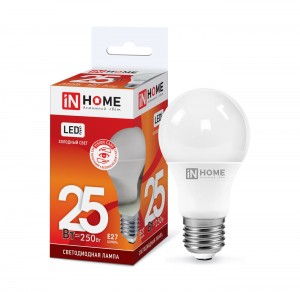 ASD/inHome VC ЛОН A65 E27 25W(2250lm) 6500К 6K 135x65 (без пульсации) 4103