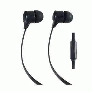 Perfeo Мобильная стерео гарнитура HANDY, плоский провод 1.2 м, черные,  Jack 3.5 PF-HND-BLK/PF_B4218