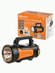 TDM Фонарь светодиод. "Прожектор 8", аккумуляторный, 5Вт LED, 220лм, 3,7 В 2,4 А*ч, USB,SQ0350-0008
