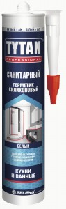 Tytan (Титан) Professional герметик силиконовый санитарный белый 280мл, арт.17438