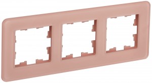 IEK BRITE Рамка 3 мест. РУ-3-2-Бр стекло дымчатый RE BR-M32-G-41-K97