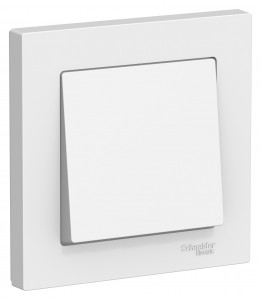 Schneider AtlasDesign выкл. СУ 1 кл. бел.  Antibacterial (пласт. осн.) ATN000112