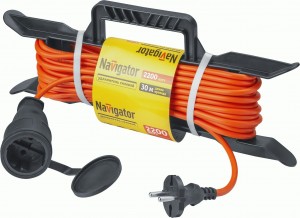 Navigator Силовой удлинитель на рамке NPE-F-30-X-2х1 б/з 30м ПВС 93924