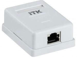 ITK Настенная инф. розетка RJ45 кат. 5E FTP 1-порт CS2-1C5EF-12