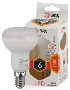 ЭРА стандарт R50 E14 6W(500lm) 2700K 2K 83x50 R50-6w-827-E14 6673