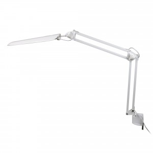 Uniel TLD-524 св-к св/д настольный 8W(500lm) 4500, металл/пластик, струбцина, сенсор/диммер, белый