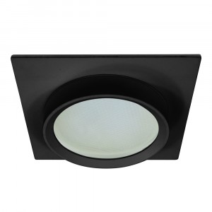 Feron св-к встр. под лампу GX53 черный квадрат IP44 110х110х42 DL505 51104