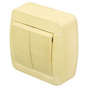 Lezard DEMET выкл. ОУ 2 кл. 10А ясень (основание PBT, корпус PC) 711-4700-101