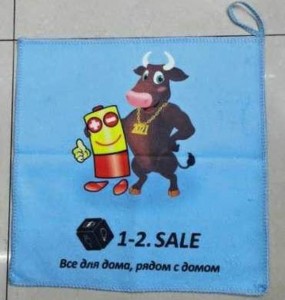 CELLTIX Салфетка д/уборки 30х30см микрофибра, "Бычок" (1-2.sale)
