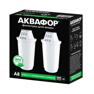 Модуль сменный/кассета фильтр. Аквафор А8, 2шт/уп, цена за уп, ресурс 350л, арт.510359