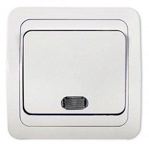 ASD/InHome CLASSICO выкл. СУ 1 кл. 10А бел. инд., пластик 2121
