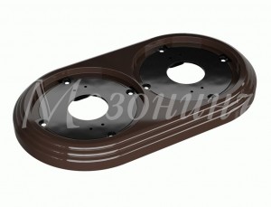 МЕЗОНИНЪ РЕТРО УСАДЬБА Рамка 2-местная ABS-пластик КОРИЧ.,  GE30702-04