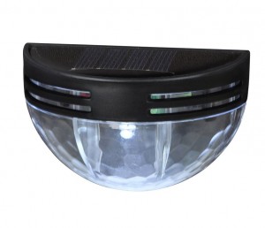 Uniel св-к на солн.батарее настенный 1LED 0,06W 40x50x78 IP44 пластик черный USL-F-251/PM050 SHINY