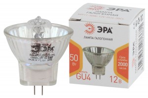 ЭРА MR11 GU4 12V 50W прозрачная GU4-MR11-50W-12V-30 CL  6671
