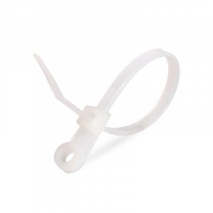 Fortisflex хомут (стяжки) нейлон КСО 4х110 белый (уп.100шт, цена за уп) 80528 с отверстием под винт