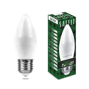 Saffit свеча C37 E27 7W(560Lm) 2700K 2K матовая 100x37 SBC3707 55032