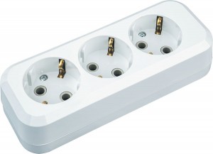 Navigator колодка 3 гн. земля (АБС-пластик) NCA-BL01-03-E-WH 61584