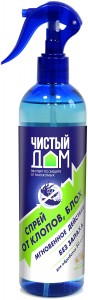 От клопов/тараканов/муравьев/блох/кожеедов СПРЕЙ 400мл с курком Чистый дом (циперметрин) 02-628