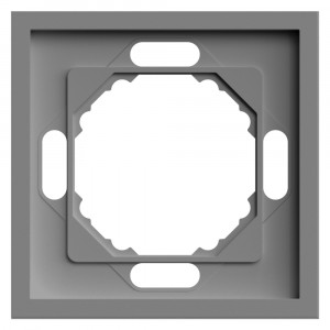 Stekker ЭМИЛИ рамка СУ 1 мест. (PC), платиново-серый, soft touch PFR00-5001-10 49962