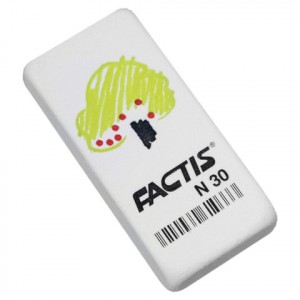 Ластик FACTIS N 30 (Испания), 50х24х10 мм, ассорти, прямоугольный, синтетический каучук, CNFN30