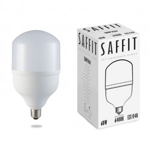 Saffit высокомощн. 60W(5600Lm) E27-E40 6400K 6K 235x140 SBHP1060 55097