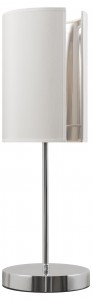 Rivoli св-к настольный Asura 7076-501 1хЕ14 40W 150х150х450 хром, белый 55604